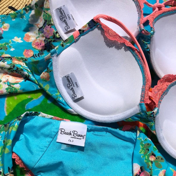 NWOT three pieces beach bunny bikini 👙 Bahama mama XL/L set or M/L and shorts S - Picture 6 of 16